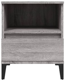 vidaXL Κομοδίνο Γκρι Sonoma 40x35x50 εκ.