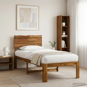 vidaXL Μονό Κρεβάτι με Κεφαλάρι ROSTOCK Φυσικό 75 x 190 cm