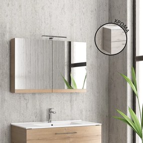 Καθρέπτης ανοιγόμενος με δύο πόρτες Ice Oak 8902 NEW KARAG 90x13x60cm - NMI908902 - NMI908902