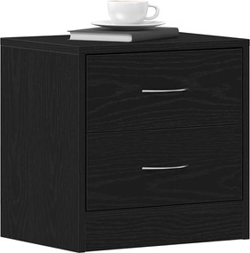 vidaXL Κομοδίνα 2 τεμ. Μαύρη Δρυς 40x30x40 εκ. από Τεχνητό Ξύλο