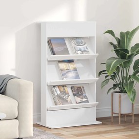 vidaXL Ράφι Περιοδικών Λευκό 70 x 41 x 126 εκ. Επεξεργασμένο Ξύλο