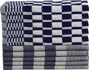 vidaXL Σετ Πετσετών 50 Τεμαχίων Μπλε και Λευκό Βαμβακερές