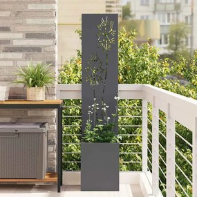 vidaXL Οθόνη Ιδιωτικότητας Κήπου Floral Ανθρακί 32 x 150 εκ