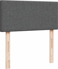 vidaXL Κρεβάτι Boxspring με Στρώμα Σκούρο Γκρι 80x200 εκ. Υφασμάτινο