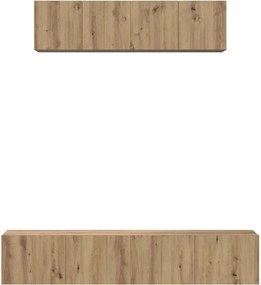 vidaXL Σετ επίπλου τηλεόρασης 4 pcs Artisan Oak Επεξεργασμένο ξύλο