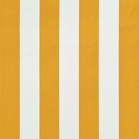 Τέντα Συρόμενη Κίτρινο / Λευκό 350 x 150 εκ. - Κίτρινο
