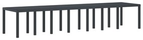 vidaXL Σέτ φαγητού για κήπο 15 pcs Ανθρακί Rattan Polt