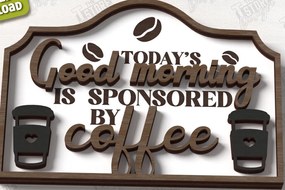 Intra απο ξύλο plywood 3mm-4mm πάχος - Coffee Sign Cut Laser | Καφενείο Δίασταση 30x20 cm INTRAFABR-123369628