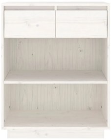 vidaXL Ντουλάπι Κονσόλα Λευκό 60 x 34 x 75 εκ. από Μασίφ Ξύλο Πεύκου