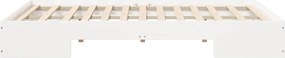 vidaXL Σκελετός Κρεβατιού Λευκό 140 x 190 cm