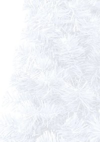 vidaXL Χριστ. Δέντρο Μισό Προφωτισμένο Τεχνητό Μπάλες Λευκό 150εκ