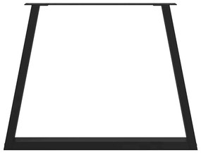 vidaXL Πόδια Τραπεζαρίας Σχήματος V 2 τεμ. Μαύρο 100x (72-73,3) εκ. Ατσάλι