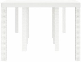 vidaXL Τραπέζι Κήπου Λευκό 250 x 100 x 73 εκ συνθετικό ρατάν
