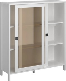 Βιτρίνα Marocco Δίφυλλη Λευκό 120x37x130.5cm TO-MARWIT2WHITE