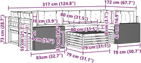 vidaXL Σειρά Καναπέ Εξωτερικού 7 pcs Φυσικό και Μπεζ Πολυεστέρας