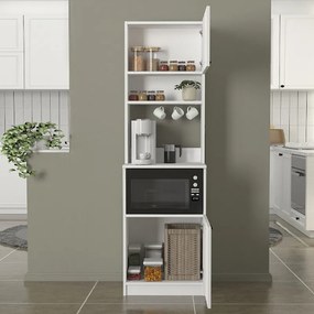 Έπιπλο κουζίνας Tuco 1 Megapap χρώμα λευκό 53,8x40x180εκ.