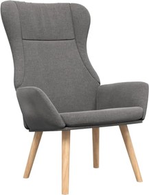 vidaXL Πολυθρόνα Relax Ανοιχτό Γκρι Υφασμάτινη με Υποπόδιο