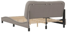 vidaXL Σκελετός Κρεβατιού Χωρίς Στρώμα Taupe 140x190 εκ. Υφασμάτινο