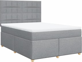 vidaXL Κρεβάτι Boxspring με Στρώμα Αν. Πράσινο 160x200εκ Υφασμάτινο
