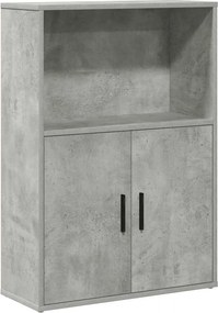 vidaXL Βιβλιοθήκη Γκρι Σκυροδέματος 60x24x85 εκ. Επεξεργ. Ξύλο