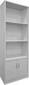 Βιβλιοθήκη Tekaro pakoworld σε λευκή απόχρωση 60x29x166εκ