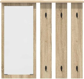 vidaXL Τοίχου Κρεμάστρα Sonoma Δρυς 84 x 10 x 80 εκ.