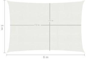 Πανί Σκίασης Λευκό 5 x 8 μ. από HDPE 160 γρ./μ² - Λευκό