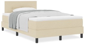 vidaXL Κρεβάτι με Σπαστή Βάση με Στρώμα Μπεζ 120x200 εκ. Ύφασμα