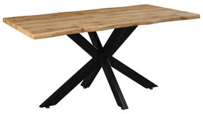 Tραπέζι Gilman pakoworld MDF sonoma-μαύρο 150x90x75εκ