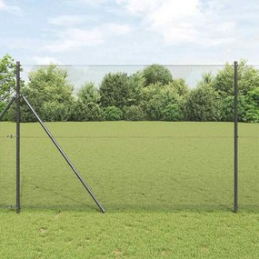 vidaXL Φράχτης με Στήλες. Γκρι 1.6 x 25 m Ατσάλι
