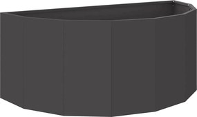 vidaXL Γλάστρα Μαύρο 90 x 45 x 35 cm Ατσάλι