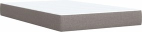 vidaXL Κρεβάτι box spring με στρώμα Taupe 120 x 190 cm Ύφασμα