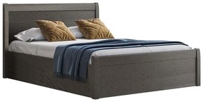 Bed TOMS Σκούρο Δρύς, 140x200 εκ., με Μπαούλο