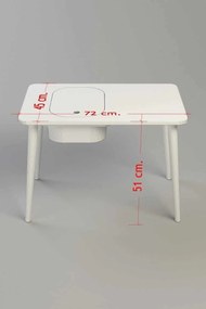 Παιδικό Τραπέζι Δραστηριοτήτων Λευκό CORACRE 72x45x51