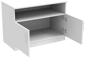 Ντουλάπι χαμηλό Galdow pakoworld σε λευκή απόχρωση 80x45x60εκ