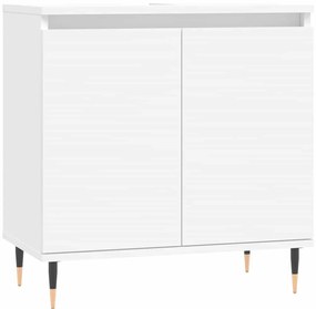 vidaXL Ντουλάπι Μπάνιου Λευκό 58 x 33 x 60 εκ. από Επεξεργασμένο Ξύλο