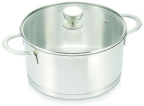 Κατσαρόλα Με Γυάλινο Καπάκι 30002454 Φ24cm Silver 24cm Stainless Steel