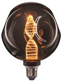 Λάμπα LED G125 Dented DNA Eurolamp (147-78730) για ντουί E27, 4W, 1800Κ, Θερμό Λευκό