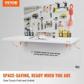 VEVOR Wall Mounted Floating Folding Table Laptop Desk Home Office 47.24x19.69 in