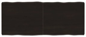 vidaXL Επιφ Τραπεζιού Αν Καφέ 120x50x(2-6)εκ.Ακατέργ. Μασίφ Ξύλο Δρυός