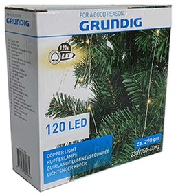 Χριστουγεννιάτικα Λαμπάκια Σειρά LED 03.03458 x120 White Grundig