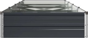 vidaXL Υψωμένο Κρεβάτι Κήπου Ανθρακί 320 x 80 x 24 εκ.