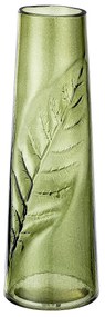 Βάζο ArteLibre Κωνικό Φύλλο Πράσινο Γυαλί 38cm