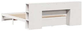 vidaXL Κρεβάτι Βιβλιοθήκη Χωρίς Στρώμα 200x200 εκ Μασίφ Ξύλο Πεύκου