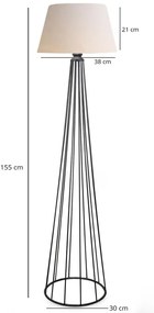 ΦΩΤΙΣΤΙΚΟ ΔΑΠΕΔΟΥ FIRDO II PAKOWORLD Ε27 ΥΦΑΣΜΑ ΚΡΕΜΑ-ΜΕΤΑΛΛΟ ΜΑΥΡΟ Φ38X121ΕΚ