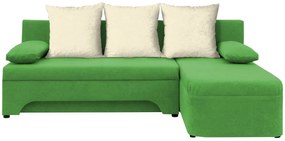 Γωνιακός καναπές Lamor-Πράσινο - Λευκό