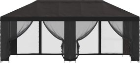 vidaXL Κιόσκι με Πλαϊνές Τοίχους 6 x 3 m Ανθρακί
