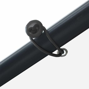 vidaXL Κιόσκι 4 x 4 x 2,6 μ Λευκός Ατσάλι και Πολυεστέρας 180 gsm