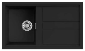 Νεροχύτης κουζίνας BEST 400 Black 86 ELLECI 86x51cm