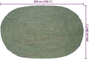 vidaXL Χαλιά χώρου Λαδί 205 x 305 εκ Γιούτα